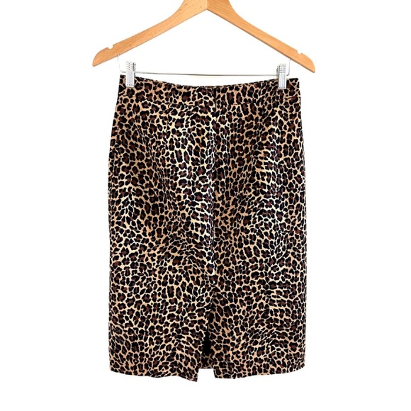 NWT J. Crew No. 2 Pencil skirt in leopard bi-stretch cotton - Picture 2 of 3